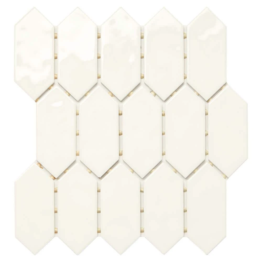 LuxeCraft White 11 in. x 12 in. Glazed Ceramic Picket Mosaic Tile (8.76 sq. ft./Case) by Daltile 3 LuxeCraft White 11 in. x 12 in. Glazed Ceramic Picket Mosaic Tile (8.76 sq. ft./Case) by Daltile
