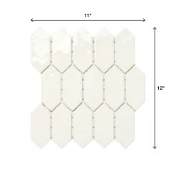 LuxeCraft 11 in. x 12 in. x 6.35 mm White Ceramic Picket Mosaic Wall Tile (0.73 sq. ft./Each) by Daltile 15 LuxeCraft 11 in. x 12 in. x 6.35 mm White Ceramic Picket Mosaic Wall Tile (0.73 sq. ft./Each) by Daltile -Daltile Sales Store white daltile ceramic tile lc1525pickhd1p2 66 1000