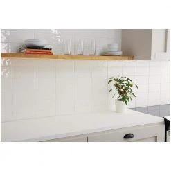 LuxeCraft White 4 in. x 8 in. Glazed Ceramic Subway Wall Tile (10.5 sq. ft. / case) by Daltile -Daltile Sales Store white daltile ceramic tile lc1548modhd1p2 40 1000