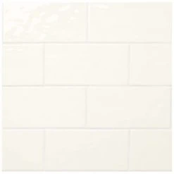 LuxeCraft White 4 in. x 8 in. Glazed Ceramic Subway Wall Tile (10.5 sq. ft. / case) by Daltile