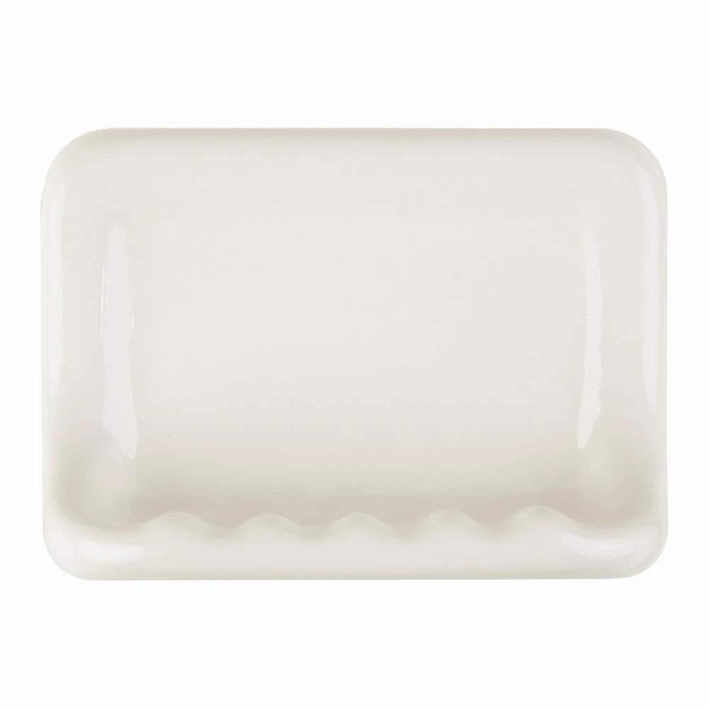 Bathroom Accessories White 4-3/4 in. x 6-3/8 in. Wall Mount Ceramic Soap Dish by Daltile 3 Bathroom Accessories White 4-3/4 in. x 6-3/8 in. Wall Mount Ceramic Soap Dish by Daltile