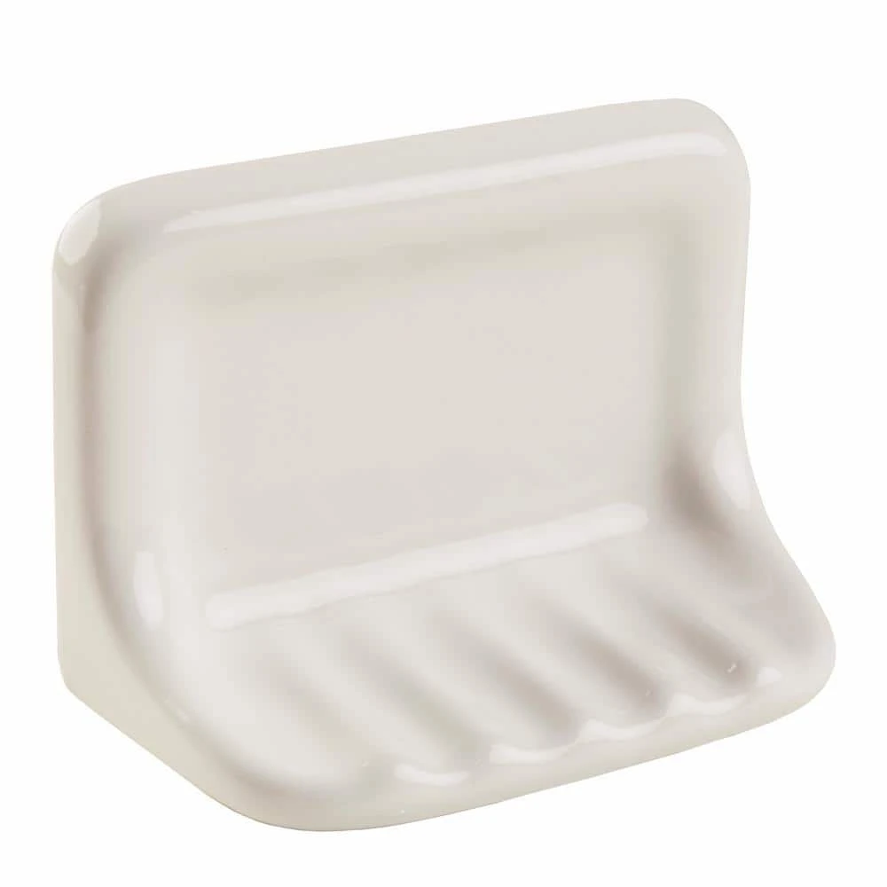 Bathroom Accessories White 4-3/4 in. x 6-3/8 in. Wall Mount Ceramic Soap Dish by Daltile 4 Bathroom Accessories White 4-3/4 in. x 6-3/8 in. Wall Mount Ceramic Soap Dish by Daltile - Image 2