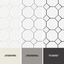 Matte White Octagon Dot 12 in. x 12 in. x 6 mm Ceramic Mosaic Floor and Wall Tile (1 sq. ft./Each) by Daltile 16 Matte White Octagon Dot 12 in. x 12 in. x 6 mm Ceramic Mosaic Floor and Wall Tile (1 sq. ft./Each) by Daltile -Daltile Sales Store white white dot daltile ceramic tile 65012oct01cc1p2 1d 1000